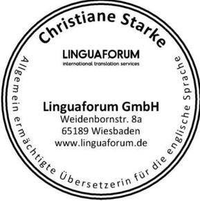 Stempel der Linguaforum GmbH