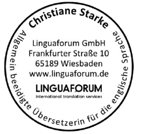 Stempel der Linguaforum GmbH